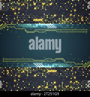 Vector illustration, Hi-tech digital technology and engineering theme Stock Vector