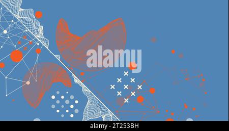 Trendy abstract wireframe mountain background. Modern science or technology art elements. Surface illustration. Vector. Stock Vector