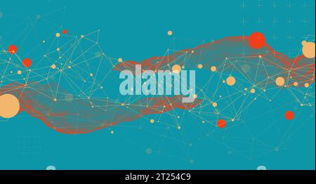 Wireframe background with plexus effect. Futuristic vector illustration. Stock Vector