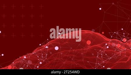 Wireframe background with plexus effect. Futuristic vector illustration. Stock Vector