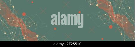 Wireframe background with plexus effect. Futuristic vector illustration. Stock Vector