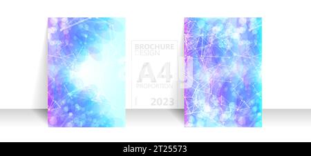 Brochure template flyer background for business design in A4 proportion. Stock Vector