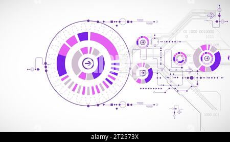 Abstract technology background. Cogwheels ART theme. Vector. Stock Vector