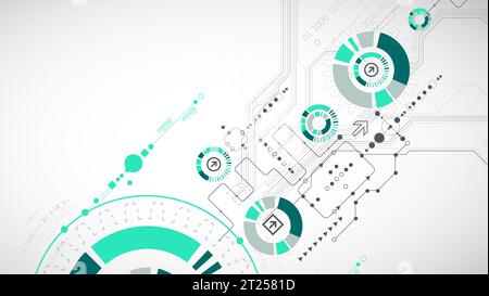 Abstract technology background. Cogwheels ART theme. Vector. Stock Vector