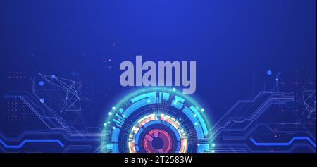 Abstract technology circuit board. Communication concept. Vector Stock Vector