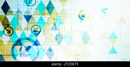 Abstract color digital communication technology background. Vector Stock Vector