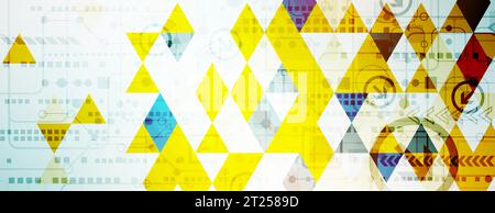 Abstract color digital communication technology background. Vector Stock Vector