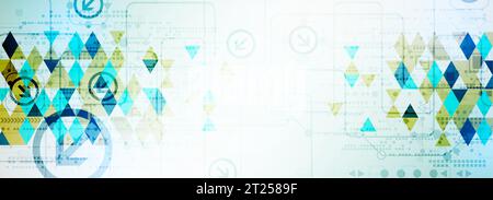 Abstract color digital communication technology background. Vector Stock Vector