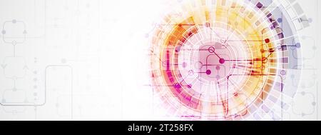 Abstract color digital communication technology background. Vector Stock Vector