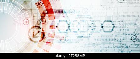 Abstract color digital communication technology background. Vector Stock Vector