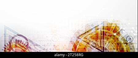 Abstract color digital communication technology background. Vector Stock Vector