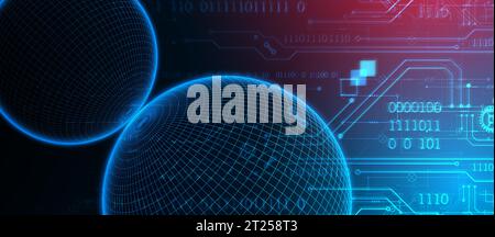 Sphere theme vector illustration. Digital technology background. Stock Vector
