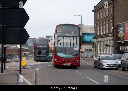 National Express West Midlands No. 60 bus service in Digbeth, Birmingham, UK Stock Photo