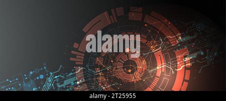 Abstract technology circuit board. Communication concept. Vector Stock Vector
