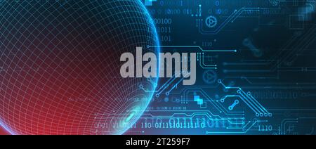 Sphere theme vector illustration. Digital technology background. Stock Vector