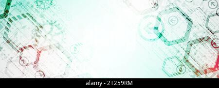 Abstract color digital communication technology background. Vector Stock Vector