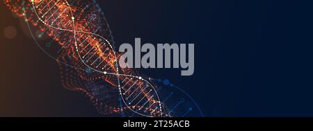 Science template, abstract background with a DNA molecules. Vector illustration. Stock Vector