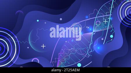 Science template, wallpaper or banner with a DNA molecules. Vector illustration. Stock Vector