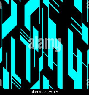 Cyber abstract pattern. Digital neo tribal style. Stock Vector