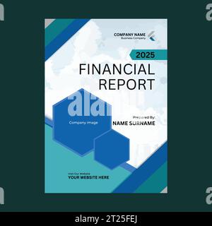 Company financial  report brochure flyer design  vector template Stock Vector