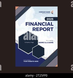 Company financial  report brochure flyer design  vector template Stock Vector