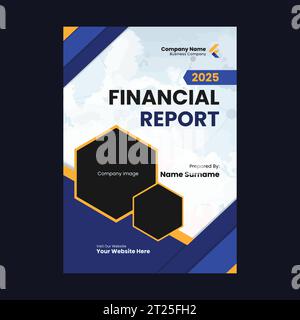 Company financial  report brochure flyer design  vector template Stock Vector