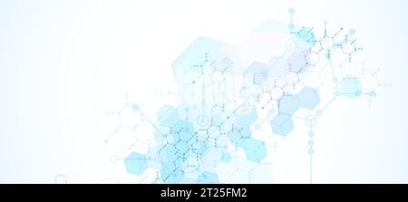 Modern science or technology abstract background using hexagonal shapes. Vector. Stock Vector