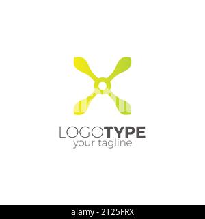 Letter X Flower Logo Design. Initial X Stock Vector