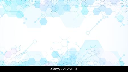 Modern science or technology abstract background using hexagonal shapes. Vector. Stock Vector