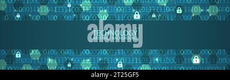 Secure digital space. Virtual confidential, programming protection. Vector Stock Vector