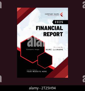 Company Financial report brochure flyer design  vector template Stock Vector