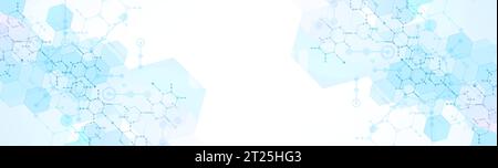 Modern science or technology abstract background using hexagonal shapes. Vector. Stock Vector