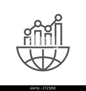 Benchmark measure icon. Dashboard rating vector illustration on isolated background. Progress service business concept. Editable Stroke. EPS 10. Stock Vector