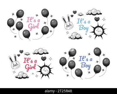 Gender reveal image Stock Vector Images - Alamy