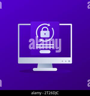 password reset vector icon for web Stock Vector