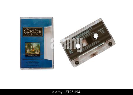 The Classical Collection - Mozart orchestral legends cassette tape removed from case isolated on white background - classical music Stock Photo