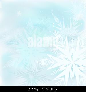blue background with snowflakes Stock Vector
