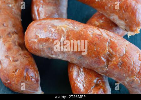 A close-up photograph of a Nduja sausage. Stock Photo