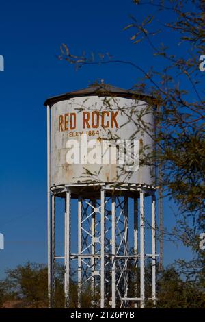 A Long Disused Railroad Water Tower At Red Rock, Pinal County, Arizona ...