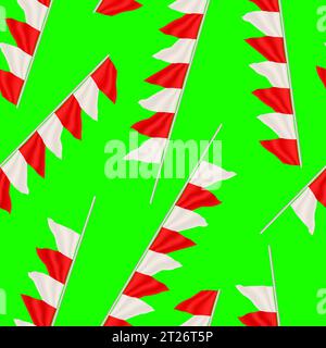 Happy indonesia Independence Day, 17 august 1945 design with flag ribbon. indonesian flag pattern, Merdeka, for web landing page, social media post Stock Vector