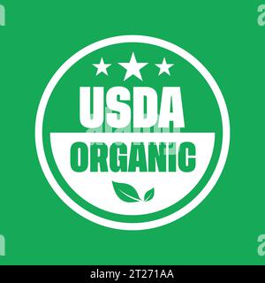 USDA organic logo, badge vector Stock Vector