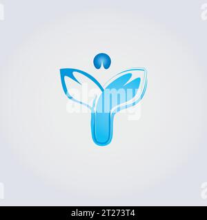 Spirituality Icons Meditation Hands Cross Angels Light Logo Symbol Vector Element Stock Vector