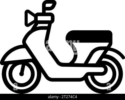 Scooter motorbike icon. Outline vector illustration Stock Vector