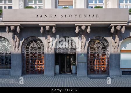 Banka Slovenije, Slovenian Bank, building in Ljubljana Stock Photo