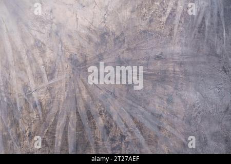Soft gray texture, detail of light brush strokes and black lines. Stock Photo