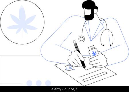 Medical marijuana release abstract concept vector illustration. Stock Vector