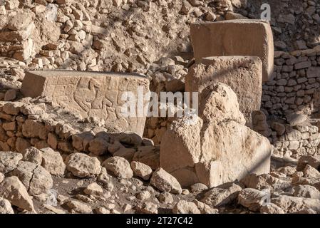 Göbekli Tepe Archaeological Site in the Southeastern Anatolia Region of Turkey Stock Photo