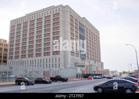 brooklyn jail mdc prison jail, federal bureau, taken in september 7 nyc usa 2023 summer in brooklyn. Stock Photo