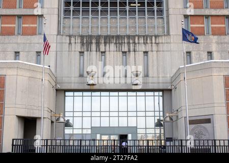 brooklyn jail mdc prison jail, federal bureau, taken in september 7 nyc usa 2023 summer in brooklyn. Stock Photo