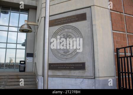 brooklyn jail mdc prison jail, federal bureau, taken in september 7 nyc usa 2023 summer in brooklyn. Stock Photo